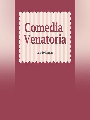 cover image of Comedia Venatoria